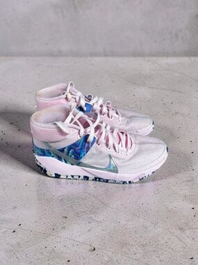 Nike Pink and Blue High-Top Sneakers
